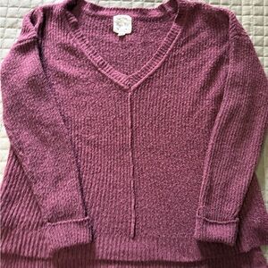 Hippie Rose V-Neck Sweater - Deep Pink